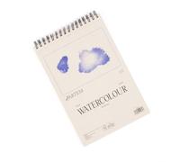 Hartem - Bloc de Acuarela para Artistas, A4 Papel de Acuarela 300g/m², 30 Hojas/60 Páginas Encuadernadas en Espiral, 21 x 29,7 cm, Grano Medio, Blanco Natural
