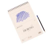 Hartem - Bloc de Dibujo para Artistas, A4 Sketchbook 90g/m², 100 Hojas/200 Páginas Encuadernadas en Espiral, 21 x 29,7 cm, Cuaderno de Bocetos, Lápiz de Grafito 2B