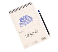 Hartem - Bloc de Dibujo para Artistas, A5 Sketchbook 90g/m², 60 Hojas/120 Páginas Encuadernadas en Espiral, 14,8 x 21 cm, Cuaderno de Bocetos, Lápiz de Grafito 2B