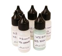 Hartem - Botellas Vacías para Mezclar Pintura Acrílica | Pack de 6 Botes de Plástico con Etiquetas Personalizables | Recipientes para Mezclar Colores en Modelismo y Miniaturas | 12 ml