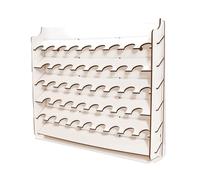 Hartem - Expositor Modelismo de Pared de Madera | Soporte Organizador de Botellas de Pintura Acrílica y Pinceles para miniaturas y Maquetas | 43 Botellas de 17 ml