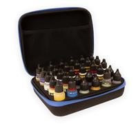 Hartem - Organizador de Pinturas para Modelismo y Acrílicas | Estuche Acolchado con Espuma para 30 Botellas, Maletín Portátil con Asa y Bolsillo Interior