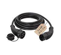 Harting EVC0109 - Cargador eléctrico Tipo 2 para Coche (monofásico, 32 A, 7,4 kW, 5 m, Cable Certificado)