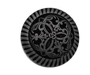 Hartmann-Knöpfe 10 botones de metal negro mate plateado con diseño elegante, botones con ojales de 12 mm, 18 mm o 20 mm, fabricados en Alemania (12 mm)