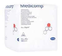 Hartmann Medicomp 4218252 Compresas de tela no tejida, no estériles, 4 capas, 10 cm x 10 cm, 100 unidades