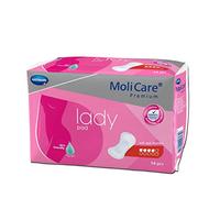 MoliCare Premium Lady PAD, almohadillas para incontinencia para mujeres con debilidad de vejiga, 4 gotas, paquete de 14