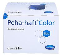 Hartmann Peha-haft Color elastische Fixierbinde, blau - 6 cm x 21 m | Packung (1 Stück)