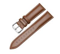 Harts Correa de reloj tradicional de piel auténtica, 17-24 mm, hebilla de acero inoxidable, varios colores, 18mm, Piel de becerro auténtica, Cuero