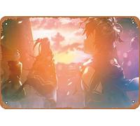 Haruhiro (Grimgar Of Fantasy And Ash), Grimgar Of Fantasy And Ash - Póster de anime para decoración de pared del hogar, letrero de metal retro de 20 x 30 cm