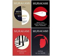 Haruki Murakami Collection 4 Books Set (Men Without Women, What I Talk About When I Talk About Running, Norwegian Wood, Kafka on the Shore)