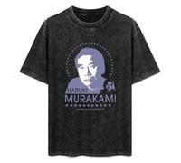 Haruki Murakami Mens Unisex T-Shirt Graphic Print Top Black tee 3XL