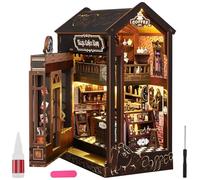harupink Book Nook Kit, DIY Casa de Muñecas, Puzle de madera 3D Nook Book Juego de construcción con luz LED, decoración creativa de regalo para adultos a partir de 14 años, juego creativo de