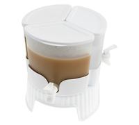 harupink Dispensador de bebidas giratorio 360°, dispensador de zumo de 5,2 litros con grifo, 3 rejillas, de polipropileno es más duradero que el dispensador de bebidas de vidrio convencional