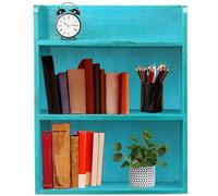 harupink Estantería de 3 niveles, 25,2 × 11,7 × 31 cm, estantería de madera con 2 métodos de montaje, estantería flotante que ahorra espacio para libros, estantería de pared para dormitorio, salón