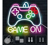 Harupink Señal de neón para sala de juegos, luz de pared LED para jugadores, alimentada por USB, brillo ajustable, señal de neón para zona de juegos, fiesta, decoración de la habitación, tienda, hogar