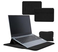 HaruYo 12-13-14-15-15.6-16 Pulgadas Funda para Ordenador Portátil con Soporte Ajustable y Reposamuñecas Integrado, Cuero de PU, para MacBook Air/Pro/Surface DELL Lenovo HP ASUS Acer PC 15" -16"