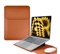 HaruYo 13-14" Funda para Ordenador portátil con Soporte Fuente para Ordenador portátil, de Piel sintética para MacBook Air/MacBook Pro/Surface DELL Lenovo HP ASUS Acer PC (13-14 Pulgadas | Marrón)