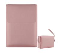 HaruYo 15-16" Funda para Ordenador portátil con Soporte Fuente para Ordenador portátil, para MacBook Air/MacBook Pro/Surface DELL Lenovo HP ASUS Acer PC (15-16 Pulgadas | Rosa grisáceo)