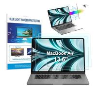 HaruYo Protector de pantalla anti azul luz compatible con MacBook Air 13.6” M2 Chip 2022, Dureza antiarañazos, polvo protege los ojos