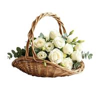 Harvest Basket Hand Woven - Large Capacity Wood | Garden Handle Tote