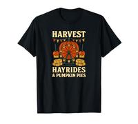 Harvest Hayrides and Pumpkin Pies Disfraz de Acción de Gracias Camiseta