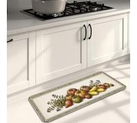Harvest - Tapetes de cocina para piso, diseño rústico de vegetales, tapetes suaves, acolchados, cómodos, lavables, para fregaderos de cocina, lavandería, baño, 16 x 47 pulgadas