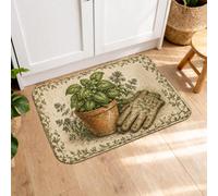 Harvest - Tapetes de cocina para piso, tapetes suaves de jardín de hierbas rústicas vintage, acolchados con resorte, cómodos, lavables, para fregaderos de cocina, lavandería, baño, 20 x 31 pulgadas