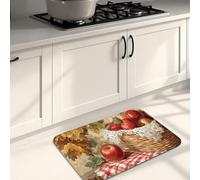 Harvest - Tapetes de cocina para suelo, cesta de frutas rústicas, vintage, suaves, acolchados, cómodos, lavables, antideslizantes, para fregaderos de cocina, lavandería, baño, 20 x 31 pulgadas