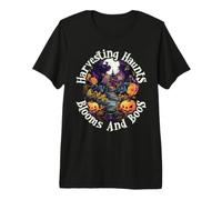 Harvesting Haunts Blooms and Boos Halloween Garden Gardener Camiseta Premium