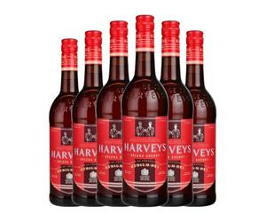 Harvey's Medium Dry Palomino Fino Semi-Seco Semi-Dulce Jerez-Xérès-Sherry Botella Medium 50 cl Vino generoso (Caja de 6 Botella Medium de 50 cl)