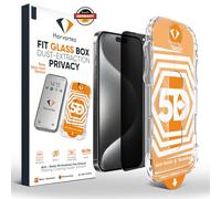 Harvortez Protección visual para iPhone 14 Pro para cristal blindado de 6,1 pulgadas, kit de montaje de coche, con herramienta de instalación, protector de pantalla antispy, dureza 9H, ultraresistente