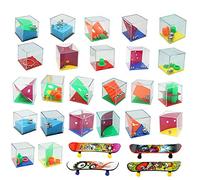 Harxin 28 Mini Juegos Rompecabezas Set, 24 Puzzles, 4 Patineta Mini Dedo, Juguete con Niveles Diferentes, Juegos con Niveles Diferentes, Adultos o Niños