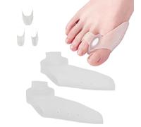 HARY 1 par de separadores de dedos para juanetes con 3 pares de conectores S/M/L de silicona transparente, corrección de juanetes, separador de dedos de los pies, separador de dedos para hombre y
