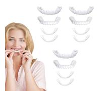HARY 3 Juegos de Dientes a Presión Prótesis dentales Provisionales con Blanco Natural y Fácil Aplicación Para Sonrisas Inmediatamente Brillantes En Fotos Y Celebraciones Para Hombres y Mujeres