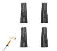 HARY 4 adaptadores de barra de extensión, convierte postes de extensión de tornillo, adaptador universal de plástico roscado para rodillos de pintura, escobilla de goma, postes telescópicos y