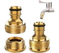 HARY Adaptador de grifo de 2 unidades, conector de manguera de 3/4 pulgadas, grifo de 1/2 pulgadas, conector de grifo Gardena para el hogar y la lavadora