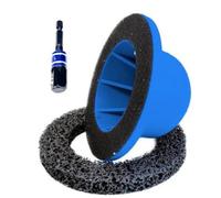 HARY Amoladora de cubo de rueda, 1/2", color azul, 150 mm, adaptador para atornillador inalámbrico