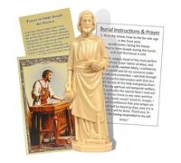 HARY Statuette de St Joseph para la venta - Kit completo con tarjetas de instrucciones y oración - Estatua de San José de 8,9 cm para la venta de casas, perfecto para biblioteca o Jeffery