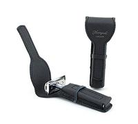 Haryali London 100% Cuero, Estuche Protector/Viajes para Afeitadoras de Seguridad/Doble Filo