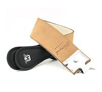 Haryali London Afilador de cuchillos de doble cara con extremos de gancho, de cuero, marrón, para todas las cuchillas y cuchillos, 52 cm x 7 cm