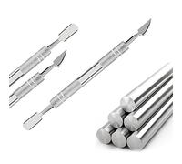 Haryali London Empujador de cutículas, herramienta empujadora de cutículas de 6 pulgadas, removedor de cutículas, recortadora y empujadora de cutículas, para una eliminación segura y precisa de