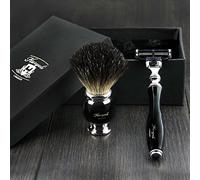 Haryali London - Juego de afeitado para hombre, color negro