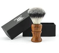 Haryali London Mango de Natural Madera Brocha de Afeitar pelo de tejón