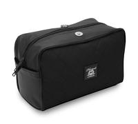Haryali London - Neceser de piel impermeable para hombre, bolsa de viaje grande para kit de afeitado, baño, gimnasio, artículos de aseo, organizador de maquillaje (negro)