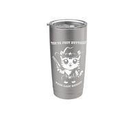 Has untado con mantequilla tu última galleta Lindo Gatito Cowboy Vaso térmico de acero inoxidable de doble pared