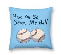 ¿Has Visto mi Pelota de béisbol? Funda de Almohada Cuadrada de Felpa, Funda de cojín Suave para sofá, Dormitorio, Coche, 50 x 50 cm.