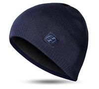 HASAGEI Gorro cálido de forro polar, gorro de invierno, gorro de punto, gorro de invierno para hombre y mujer, para deportes al aire libre, azul, talla única