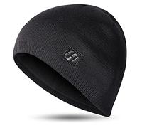 HASAGEI Gorro de Forro Polar cálido, Gorro de Invierno, Gorro de Punto, Gorro de Invierno, para Hombre y Mujer, para Deportes al Aire Libre, Negro, Talla única