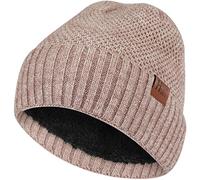 HASAGEI Gorro de Punto para Hombres y Mujeres, Gorro de Invierno Transpirable con Forro Polar Suave, Gorro de Invierno Unisex (Caqui)