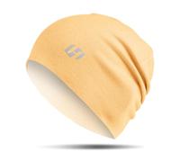 HASAGEI Gorro para hombre, gorro para mujer, gorro para correr, gorro deportivo, forro polar, cómodo para correr, motociclismo, deportes al aire libre, invierno, amarillo, Talla única